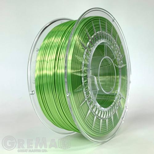 SILK Devil Design SILK филамент 1.75 мм, 1 кг (2.0 lbs) - яркозелен